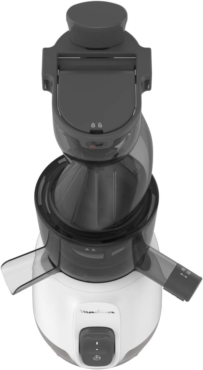 MOULINEX Ultra Juice Entsafter für Kaltsaft 2 Filter Trinkflasche 600 ml extra breit 85 mm Automatis