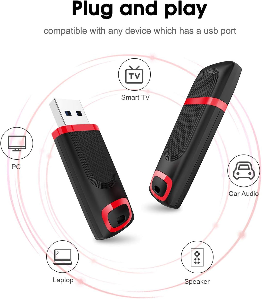 USB 3.0 Stick 64GB 5 Stück Set (bunt), Vansuny High-Speed USB 3.0 Speicherstick Flash Laufwerke Memo