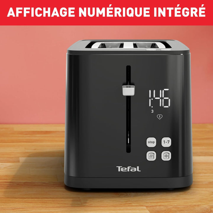 Tefal TL6408 Toaster | Für Zwei Lange Scheiben Favoriten-Einstellungen Countdown | Mit Digitaldispla