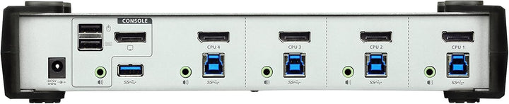 ATEN CS1914 4-Port USB 3.0 DisplayPort KVM Switch Silber
