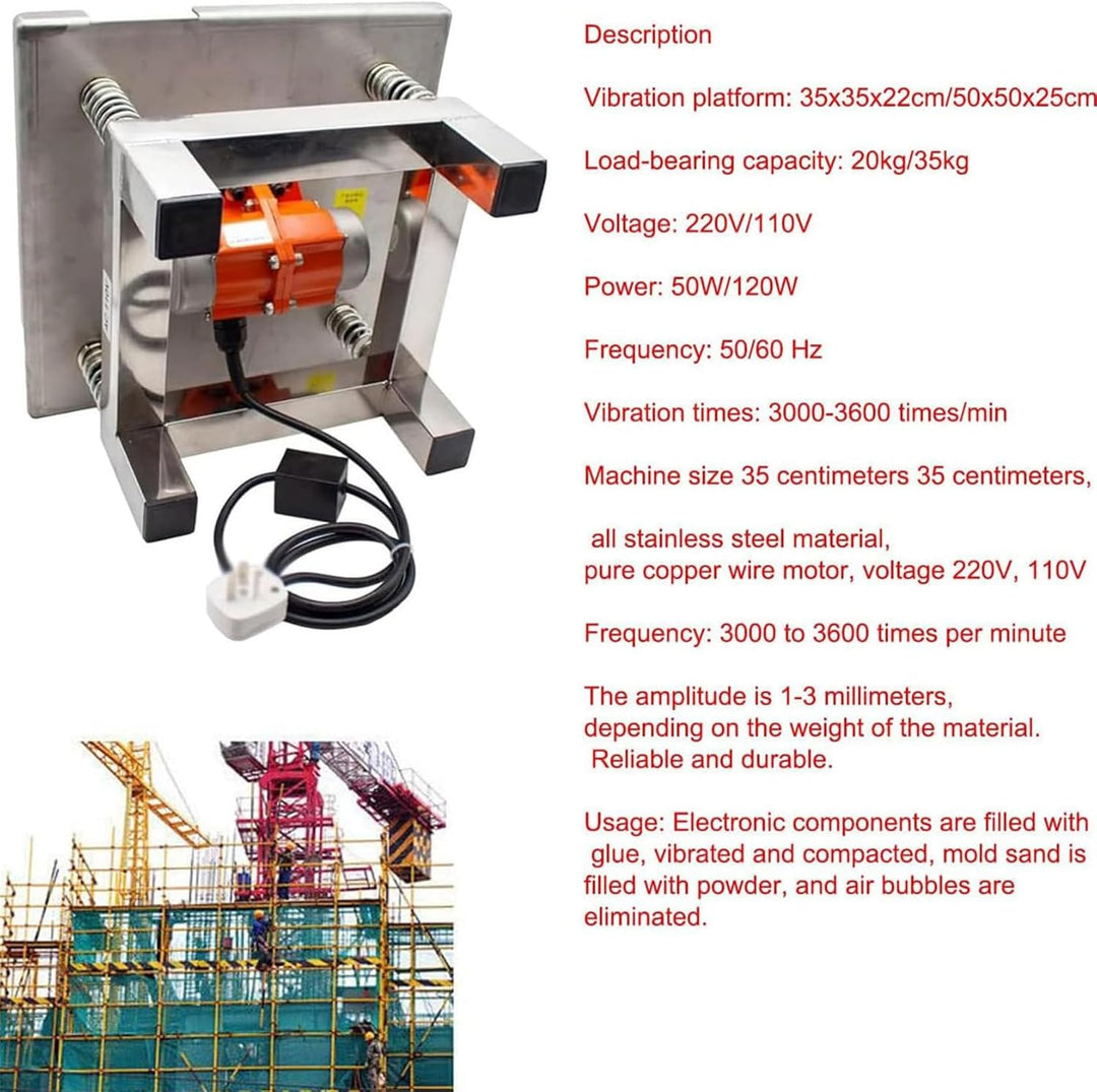 BetonrüTteltisch, Mini-RüTteltisch Aus Edelstahl, BetonrüTtelgeräT, 3000-3600 Mal/Minute, Zum Entfer