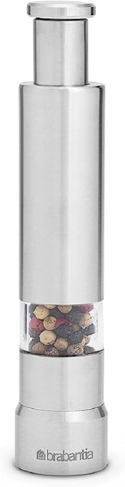 Brabantia 611407 Set mit Salz und Pfefferzer mahler, Edelstahl, grau (Mattstahl), 2er Pack