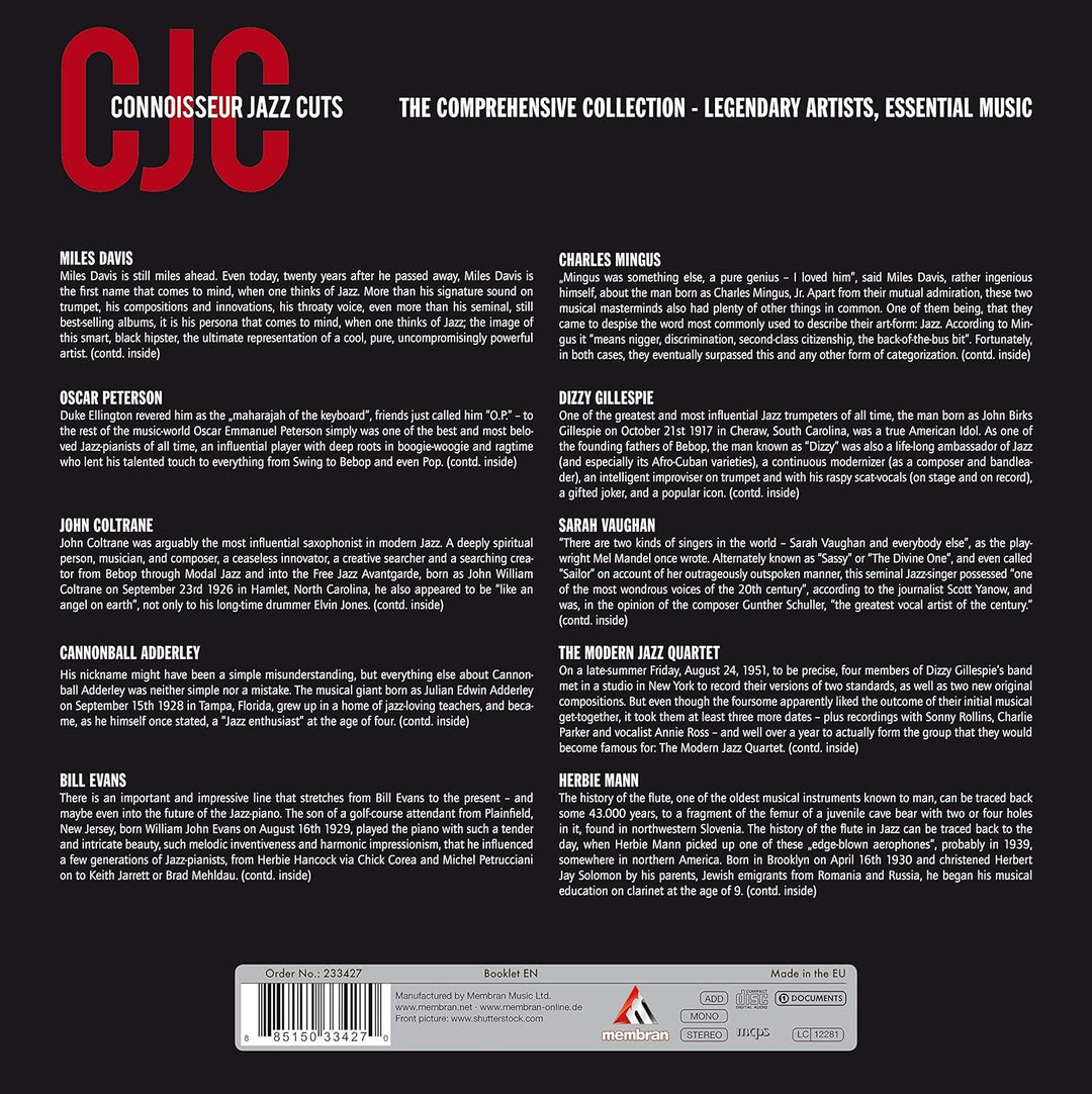 Connoisseur Jazz Cuts - Legendäre Künstler, Audio-CD