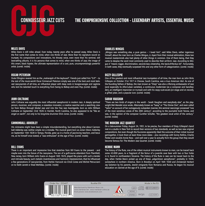 Connoisseur Jazz Cuts - Legendäre Künstler, Audio-CD