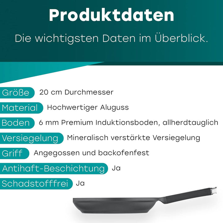 Berndes Pfanne 20 cm Induktion – Edition 100 - kleine Bratpfanne, Induktion für alle Herdarten, anti