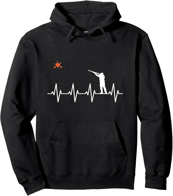 Tontaubenschiessen Wurfscheibenschiessen Herzlinie Geschenk Pullover Hoodie