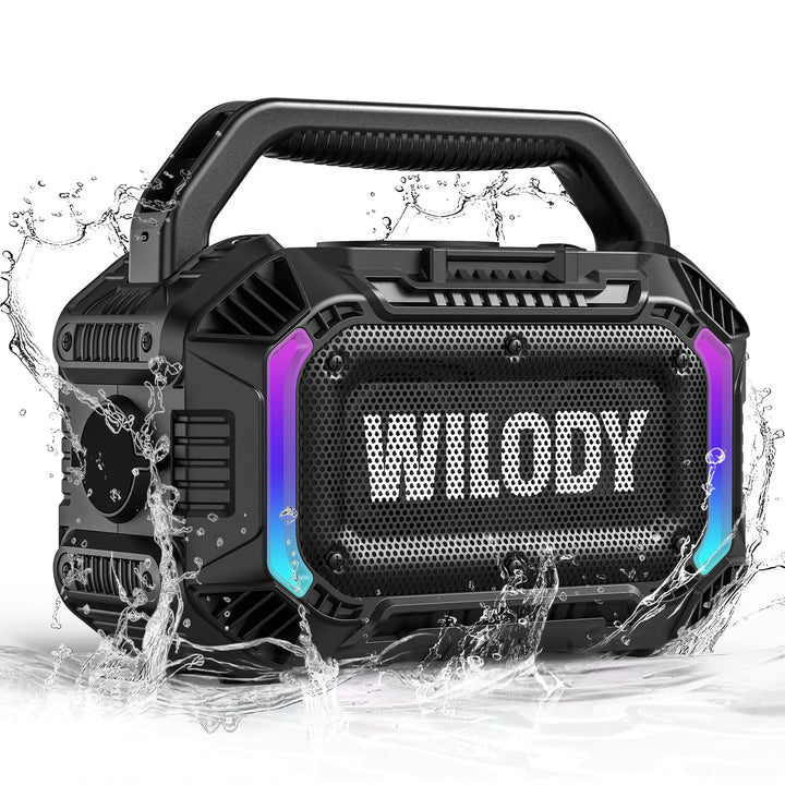 Wilody Bluetooth Lautsprecher Gross,100W Outdoor Tragbarer Lautsprecher with Bass,Musikbox Soundbox
