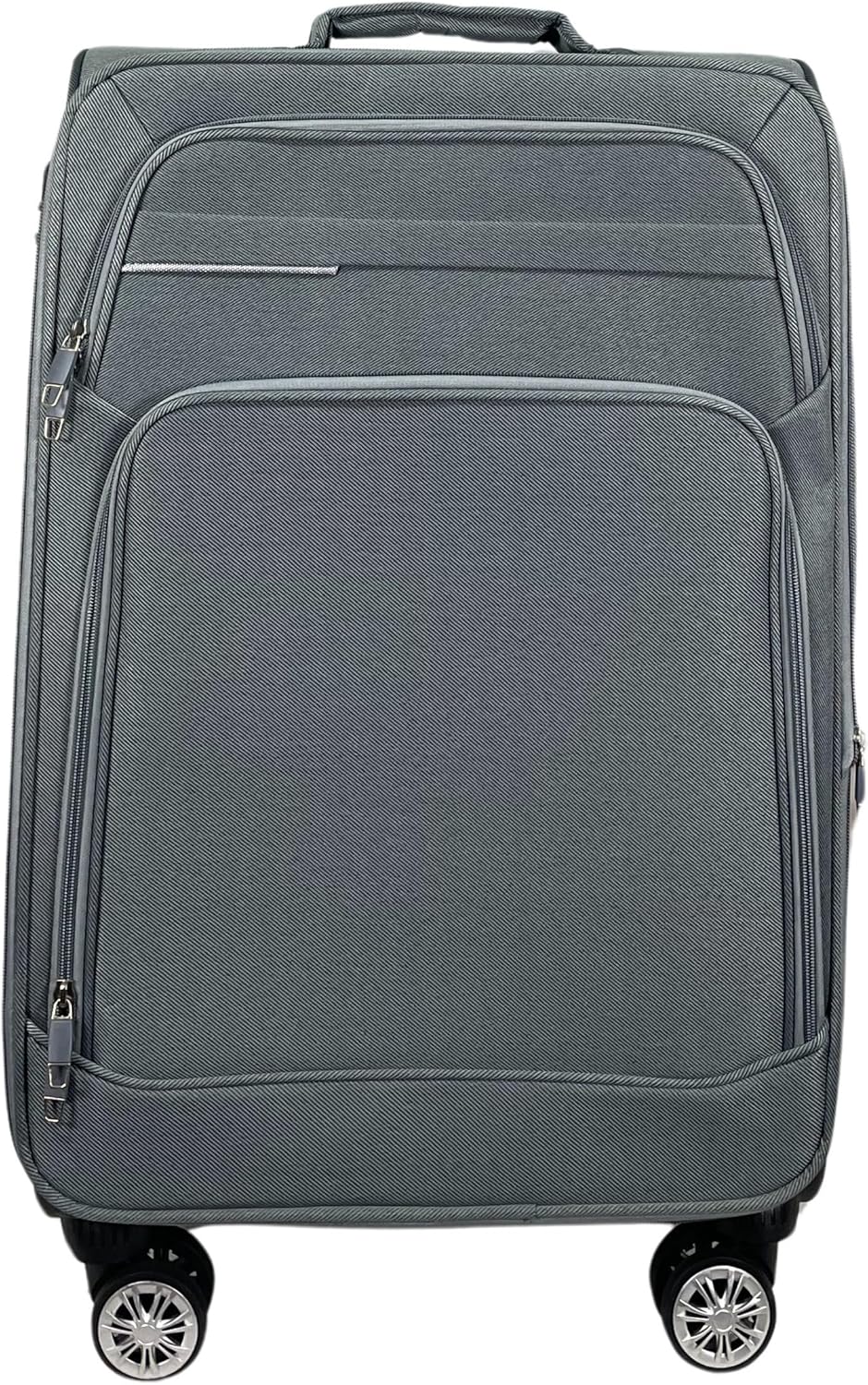 Stoff Reisekoffer Trolley Erweiterbar mit Zwillingsrollen (M/L/XL/XXL oder 4er Set) Weichgepäck (Gra
