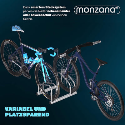 Monzana Fahrradständer für 5 Fahrräder 35-60 mm Reifenbreite Mehrfachständer Aufstellständer Radstän