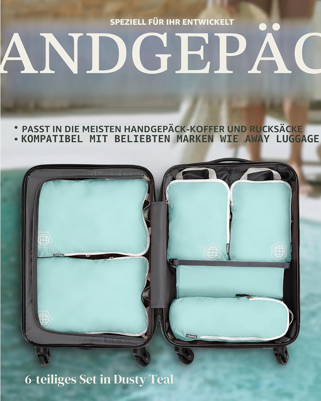 Kompressions-Verpackungswürfel für Reisen – Gepäck- und Rucksack-Organizer, Verpackungswürfel für Kl