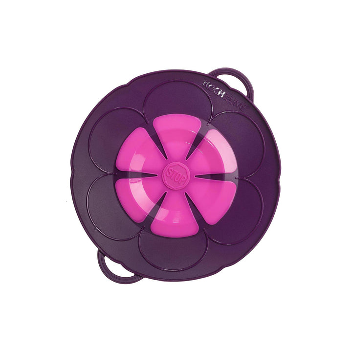 Kochblume das Original, Silikon Überkochschutz für Töpfe und Pfannen, Mikrowellen-Deckel, Spritzschu