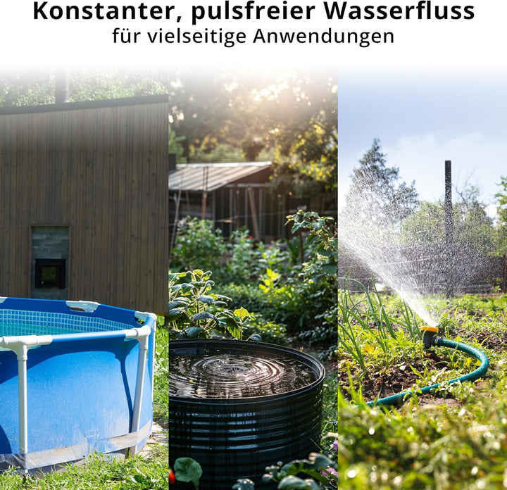 Grafner Premium Kreiselpumpe 10 Stufen, 5400 l/h 2200 Watt, 11 bar, Förderhöhe 110m, Ansaughöhe 8m,