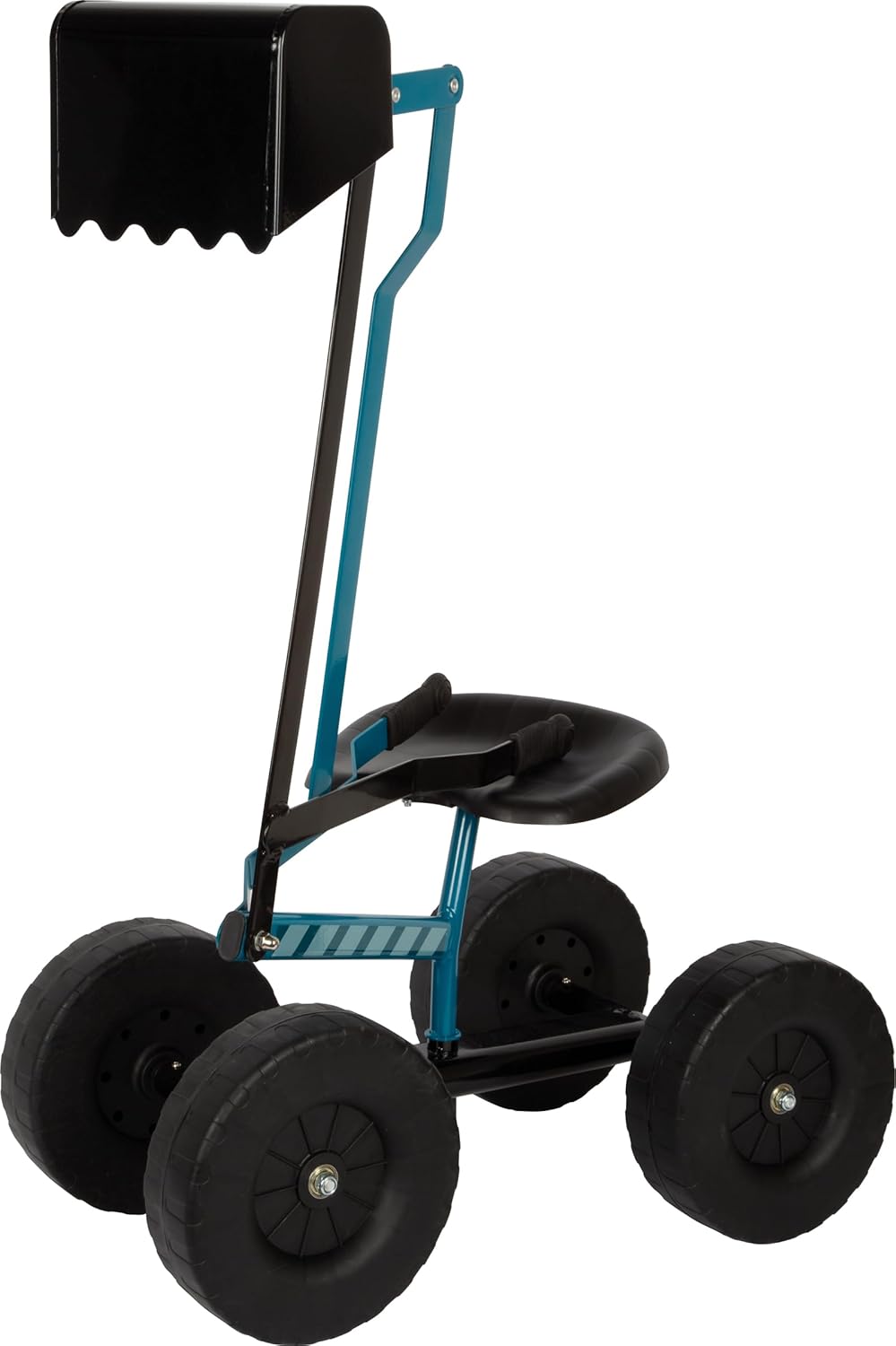 small Foot Bagger mit Rädern blau, Kinder-Sandbagger zum Draufsitzen, mit 360° Drehung, Metallgestel