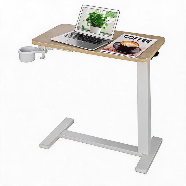 Beistelltisch,Sofatisch Mit Rollen,c-Form,Mobiler Kaffeetisch 68.58 * 40.64 * 65cm,Betttisch Höhenve