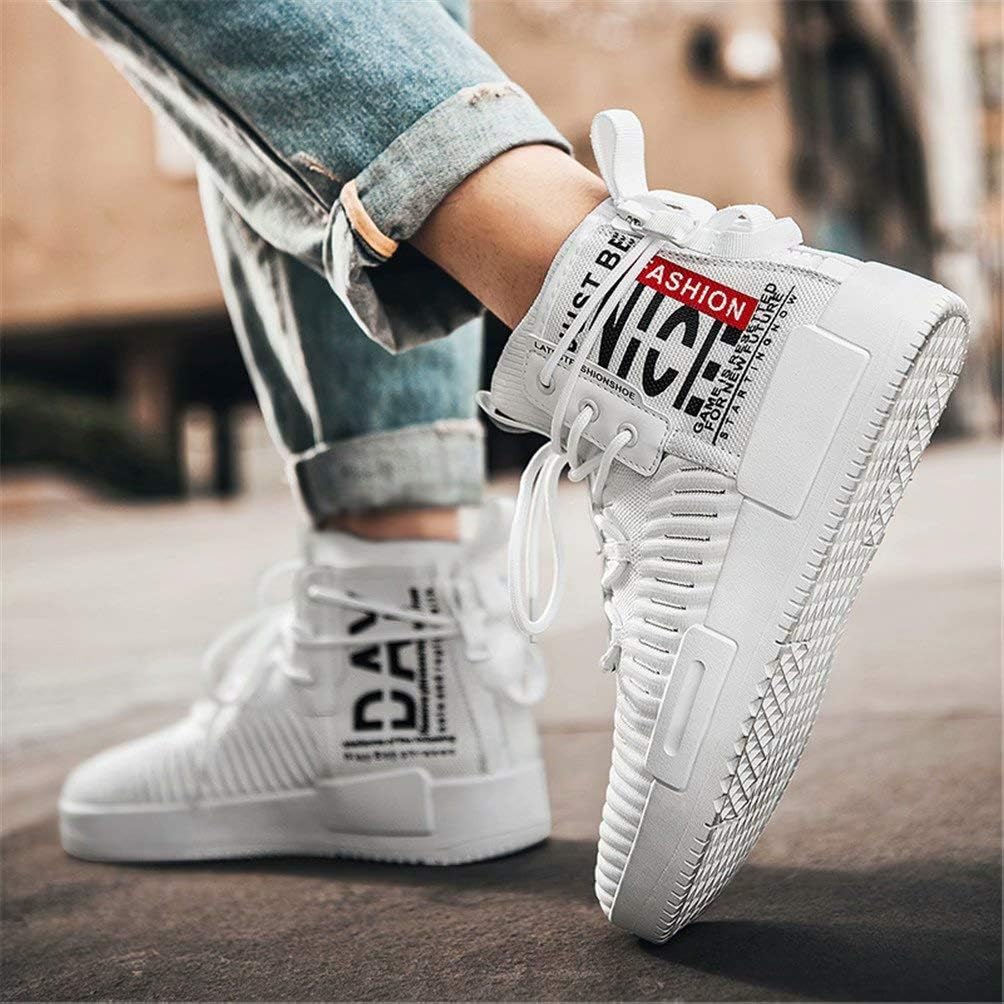 FUSHITON Herren Sportschuhe Laufschuhe High Top Turnschuhe Mode Sneakers Freizeitschuhe Outdoor Stra