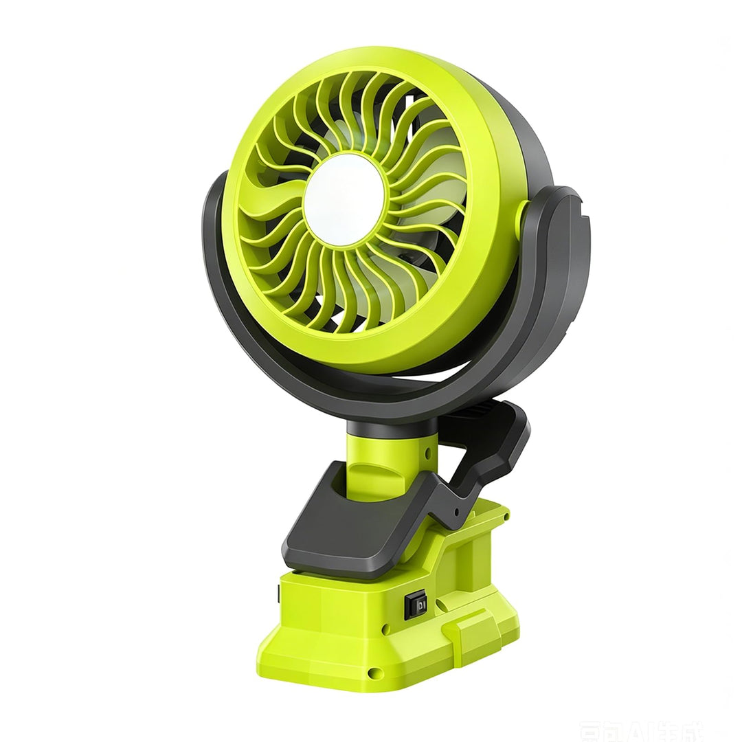 Akku Clip Ventilator für Ryobi 18V Kabelloser Ventilator, Tischventilator,Camping Ventilator 180°C s