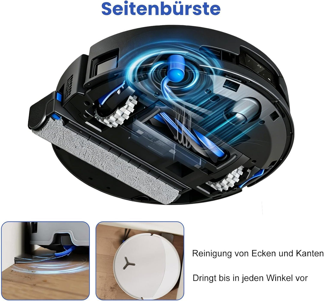 Alloytool 25 Stück Zubehör für ECOVACS DEEBOT T90 Omni/T90 PRO Omni/X12 Pro Omni–Enthält 2 Hauptbürs