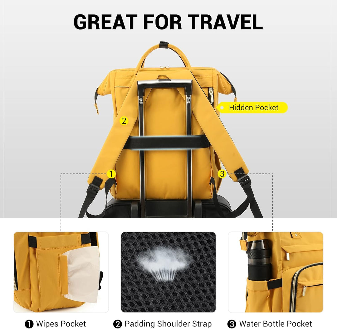 LOVEVOOK Laptop Rucksack Damen 15,6 Zoll, Wasserdicht Schulrucksack Mädchen Teenager Schultasche mit