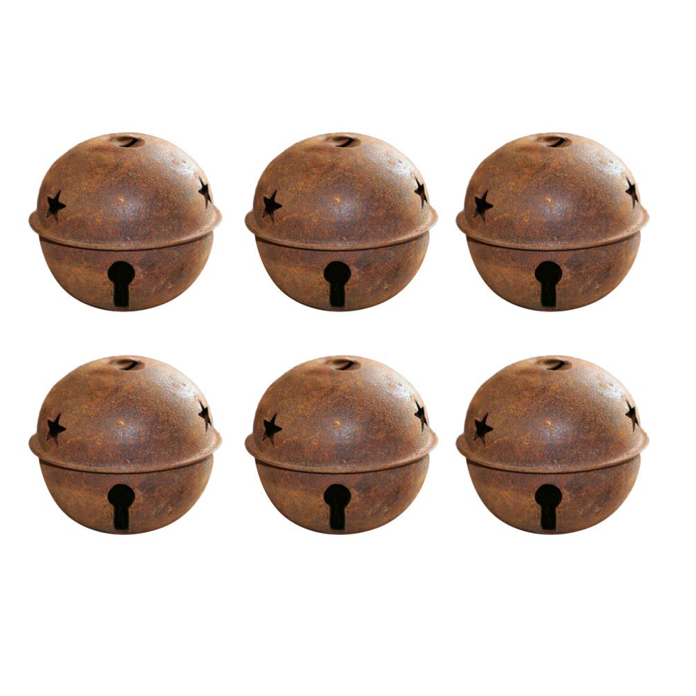 Supvox 24pcs Glöckchen Christbaumschmuck 40mm Rostig DIY Weihnachtsanhänger Weihnachtsdeko Weihnacht