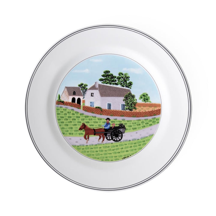 Villeroy und Boch Design Naif Speiseteller Bauer, Premium Porzellan Speiseteller 27 cm Bauer, Speise
