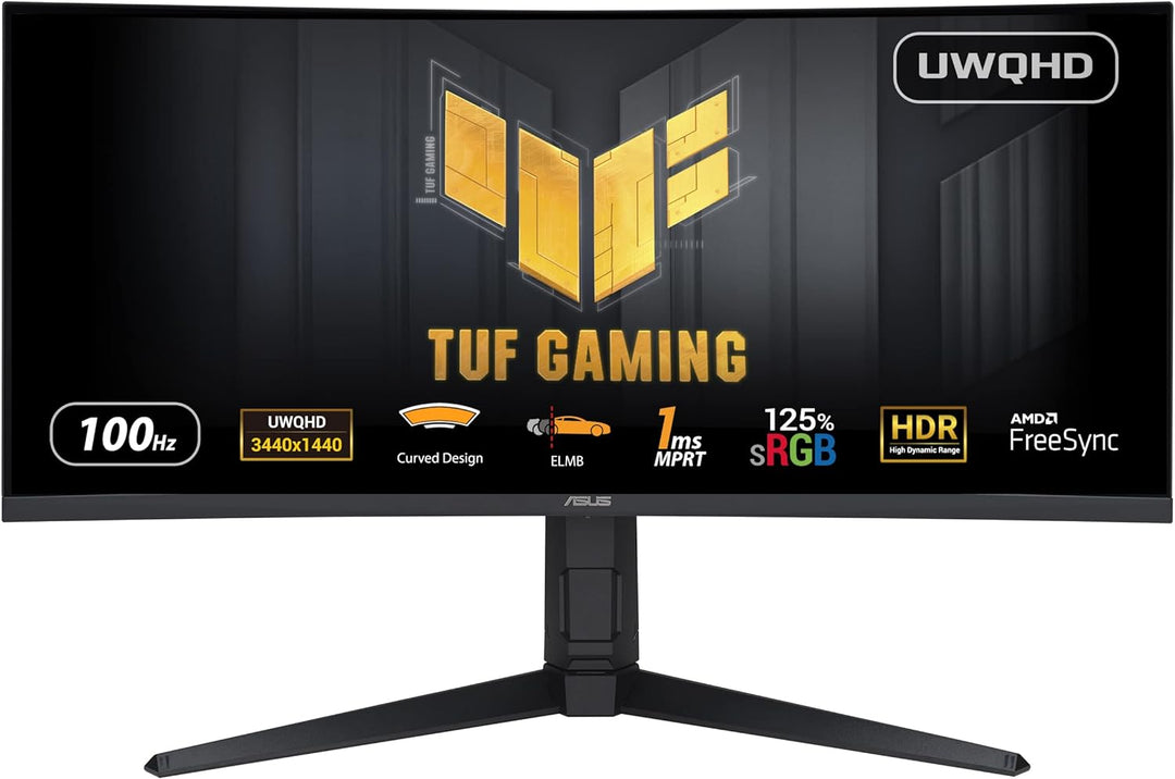 ASUS TUF Gaming VG34VQEL1A | 34 Zoll UWQHD Curved Monitor | 100 Hz, 1ms MPRT, FreeSync, HDR 10 | VA