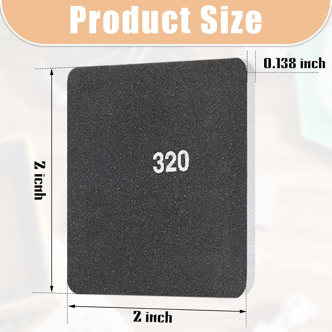 Honoson 30 Stück Schleifpads Set 5 x 5 cm Doppelseitige Schleifpapier Pads Weiche Schleifpads für Ku