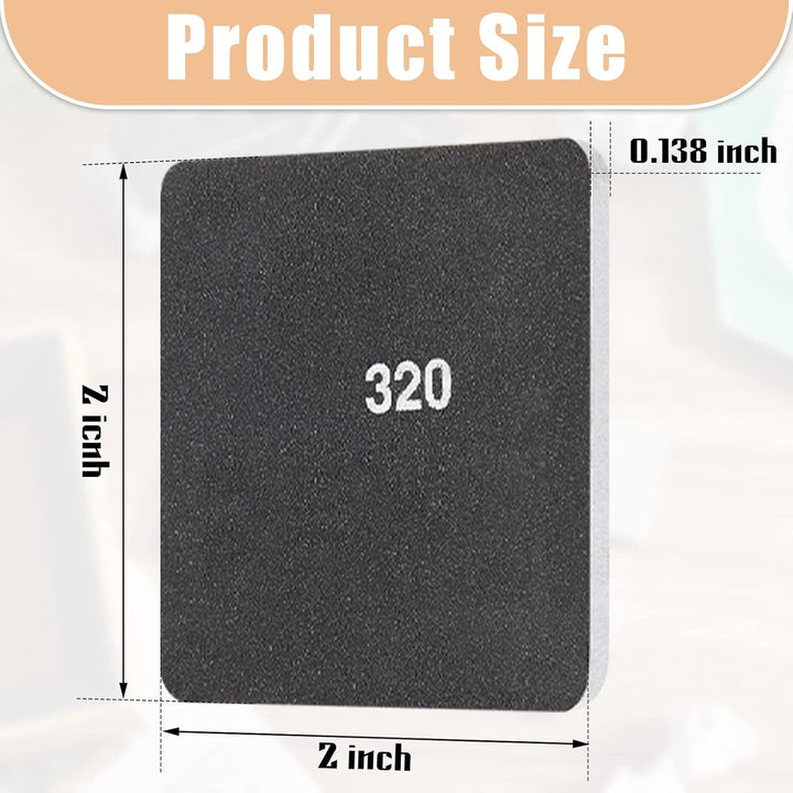 Honoson 30 Stück Schleifpads Set 5 x 5 cm Doppelseitige Schleifpapier Pads Weiche Schleifpads für Ku