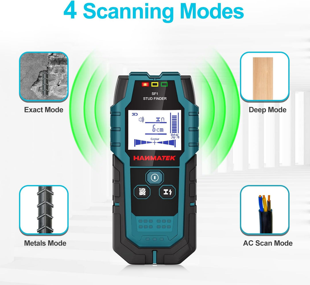 Leitungssucher Ortungsgerät HANMATEK SF1 Wand Scanner Detektor Multifunktional Stud Finde Holz/Eisen