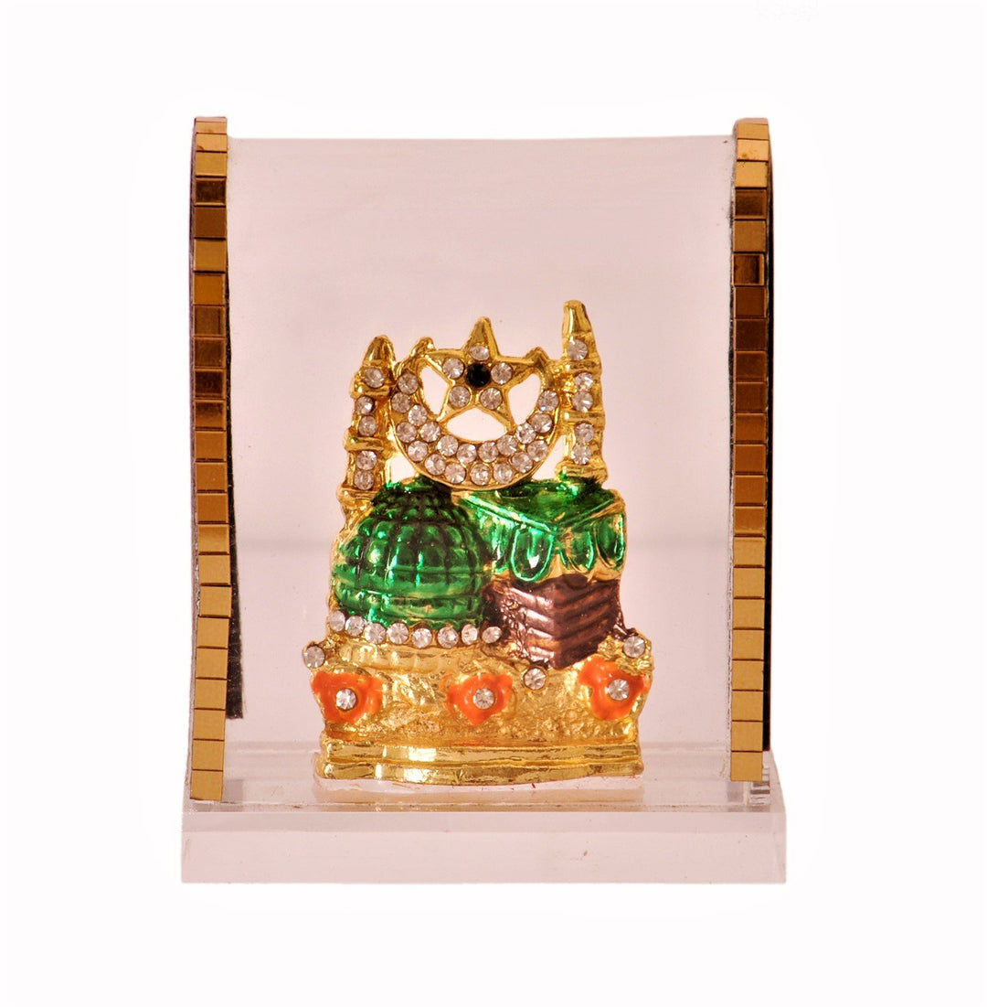 Purpledip Mecca Madina Showpiece for Home, Office or Car Dashboard (11382)