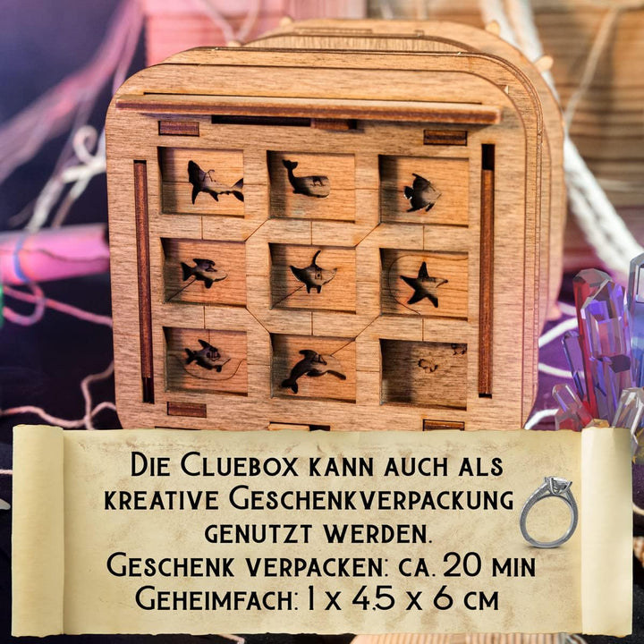 iDventure Cluebox - Davy Jones Locker - Escape Room Spiel - 3D Holzpuzzle - Geldgeschenk Puzzlebox -