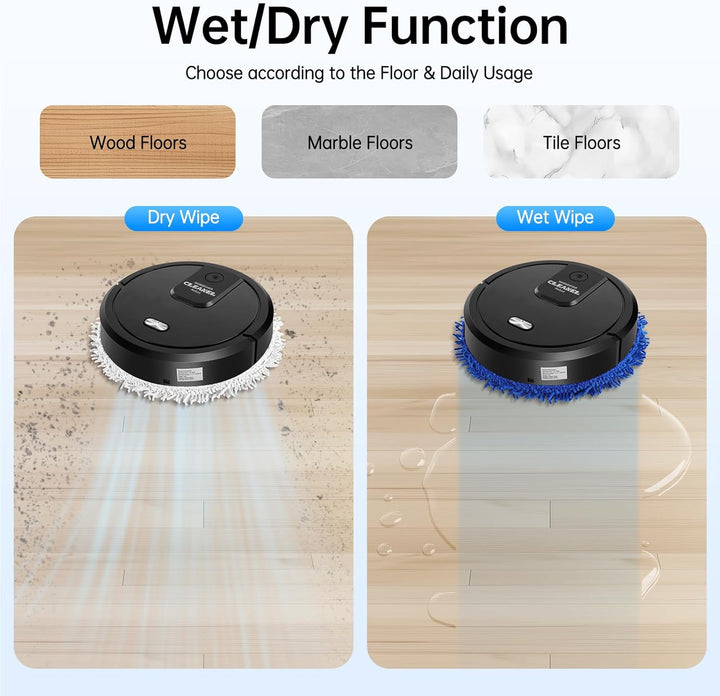 Saugroboter USB-Aufladung Effiziente Reinigung Wischroboter, Mini Staub Wisch Roboter, Robot Vacuum