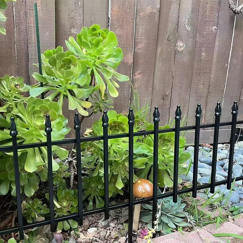 Thealyn Metall Dekorativer Gartenzaun 57cm Breit x 45cm Hoch (5 Paneele, Gesamtlänge 2,8m) Zaunpanee