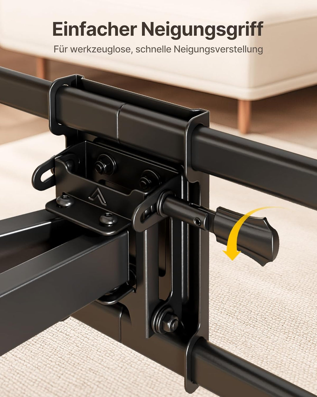 monTEK Vollbewegliche TV Wandhalterung für 37–90 Zoll Fernseher bis 75 kg, Wandhalterung Fernseher m