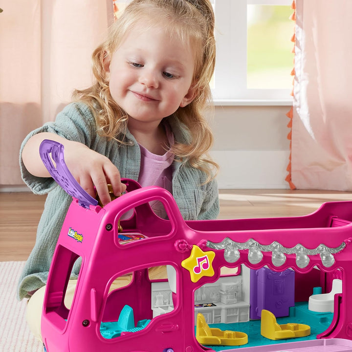 Fisher-Price Little People Kleinkind Spielzeug Barbie Little Dreamcamper RV Spielset mit Lichtern, G