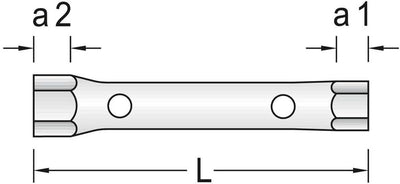 GEDORE Doppelsteckschlüssel-Satz, Set 12-tlg, Hohlschaft, 6-kant, mit 3 Drehstiften, Werkzeug, Stahl