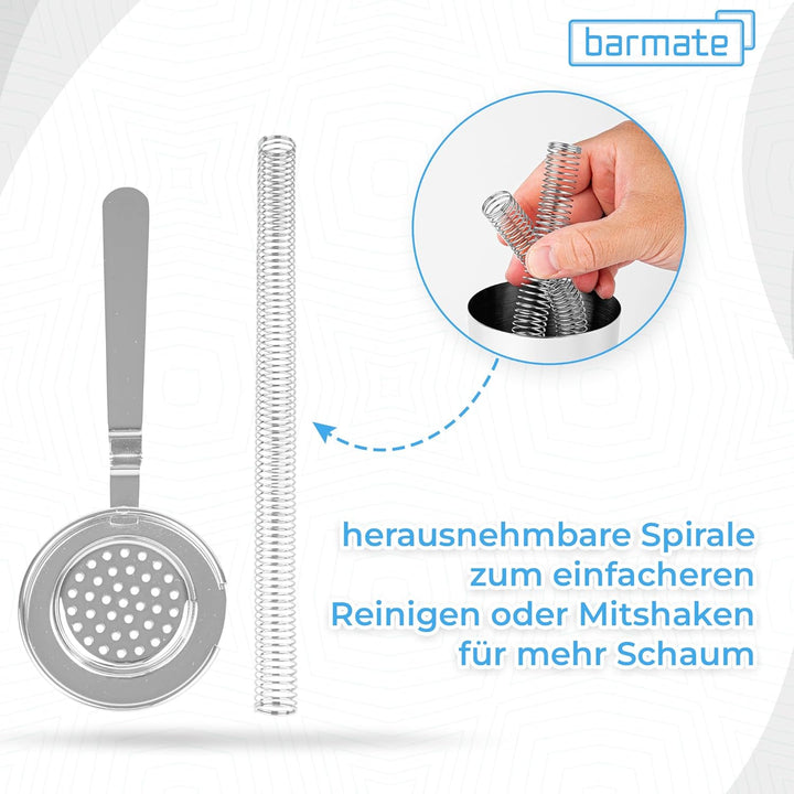 barmate Cocktail Shaker aus Edelstahl, Profi Boston Shaker, hochwertiges Barzubehör, 2-teilig 750ml