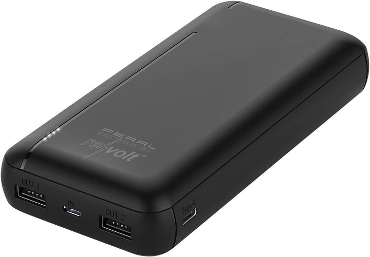 revolt Powerbank 3 Ampere: USB-Powerbank mit 20.000 mAh, USB-C Power Delivery, QC 3.0, 3 A, 20 W (mi