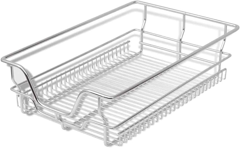 vidaXL 2X Einbauschublade Teleskopschublade Korbauszug Küchenschrank 40 cm 36.8 x 46 x 13 cm, 36.8 x