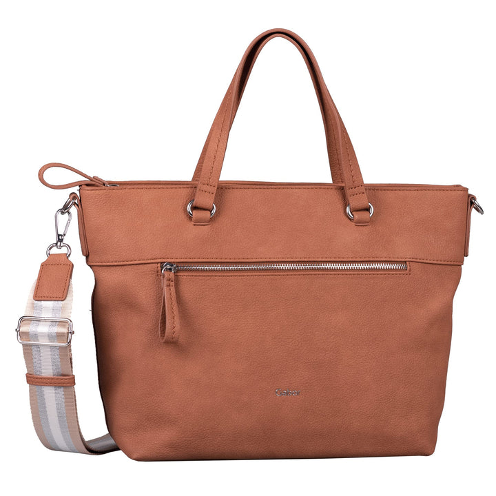Gabor bags Silvia Damen Shopper Umhängetasche Reissverschluss Gross Braun