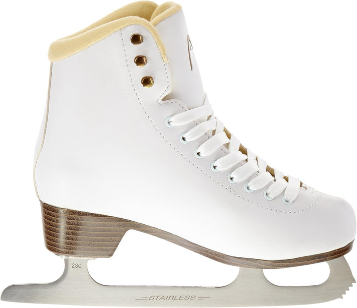 HEAD Eiskunstlauf Schlittschuhe Amber I Damen Schlittschuhe mit Edelstahlkufe I Schneeflocken-Design