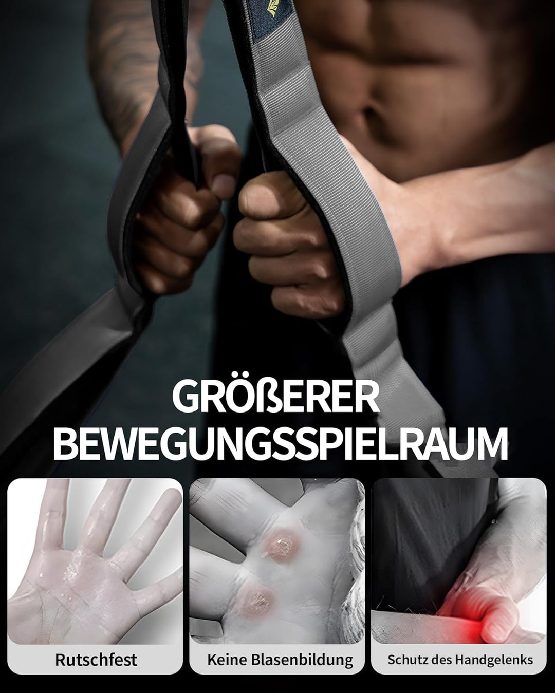MANUEKLEAR Trizepsseil Kabelbefestigung mit grösserem Bewegungsbereich, Trizeps-Pull-Down-Seil für P