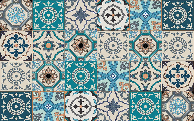 Queence | Küchen Spritzschutz 80x50 cm,Fliesenmuster&