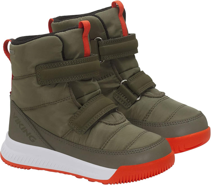 Viking Aery High GTX R Warm Sport Shoes, Olive/Red, 23