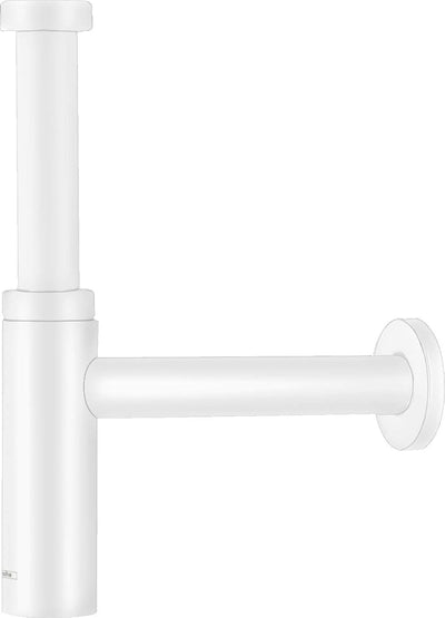 hansgrohe Siphon Flowstar S (Designsiphon für Waschbecken) Mattweiss, Mattweiss