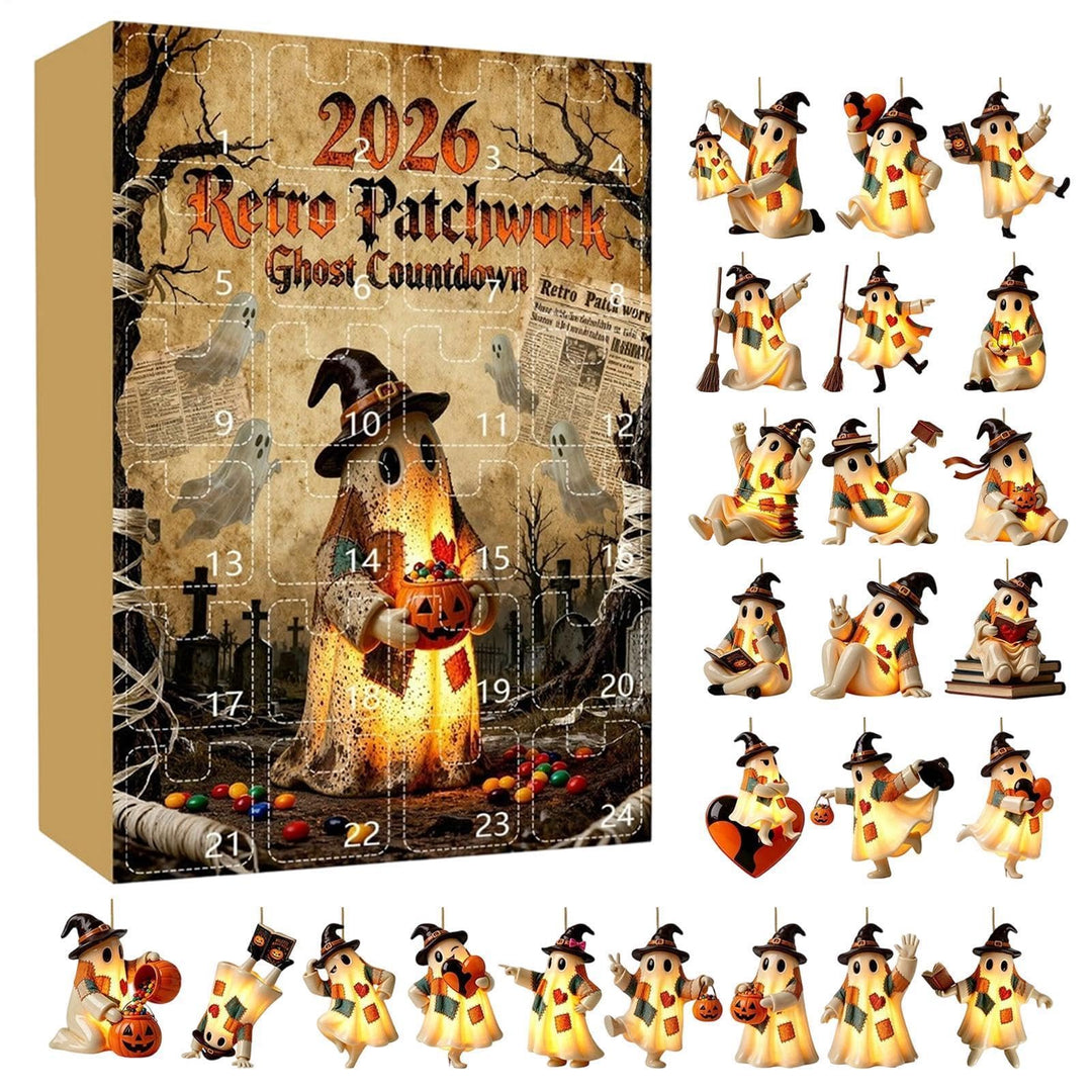 Halloween Countdown -Ornamente 2D-Acryl Wiederverwendbare 24-Tage-Requisite | -Ornamente Countdown-K