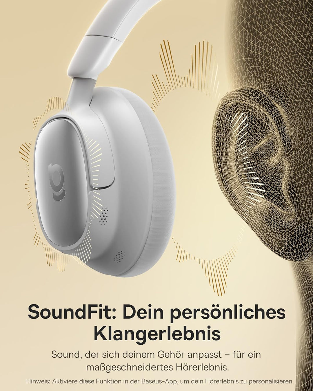 Baseus MH1 Bluetooth Kopfhörer, -48 dB hochwirksame Geräuschunterdrückung, Monolithischer Kopfbügel