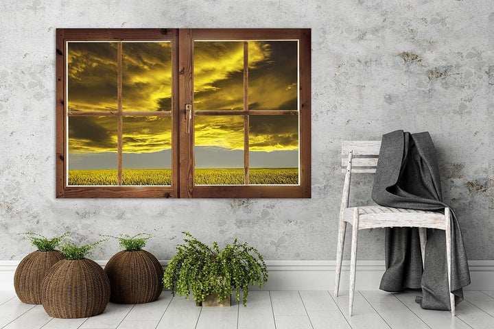 Feeby Bild auf Vlies Leinwand Einsamer Baum Gegen Himmel 90x60 cm Kunstdruck Modern Wandbilder Deko