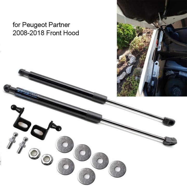 JINGLINGKJ Motorhaube für Partner 2008–2018 Dämpfer Stossdämpfer Gasdruckfedern Feder 2St Schwarz, S