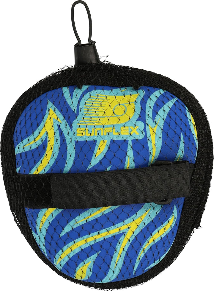 Sunflex® Neopren Mini Sure Catch Set Flames Blurefire mit Zwei Schlägern und einem Ball in schwarz |