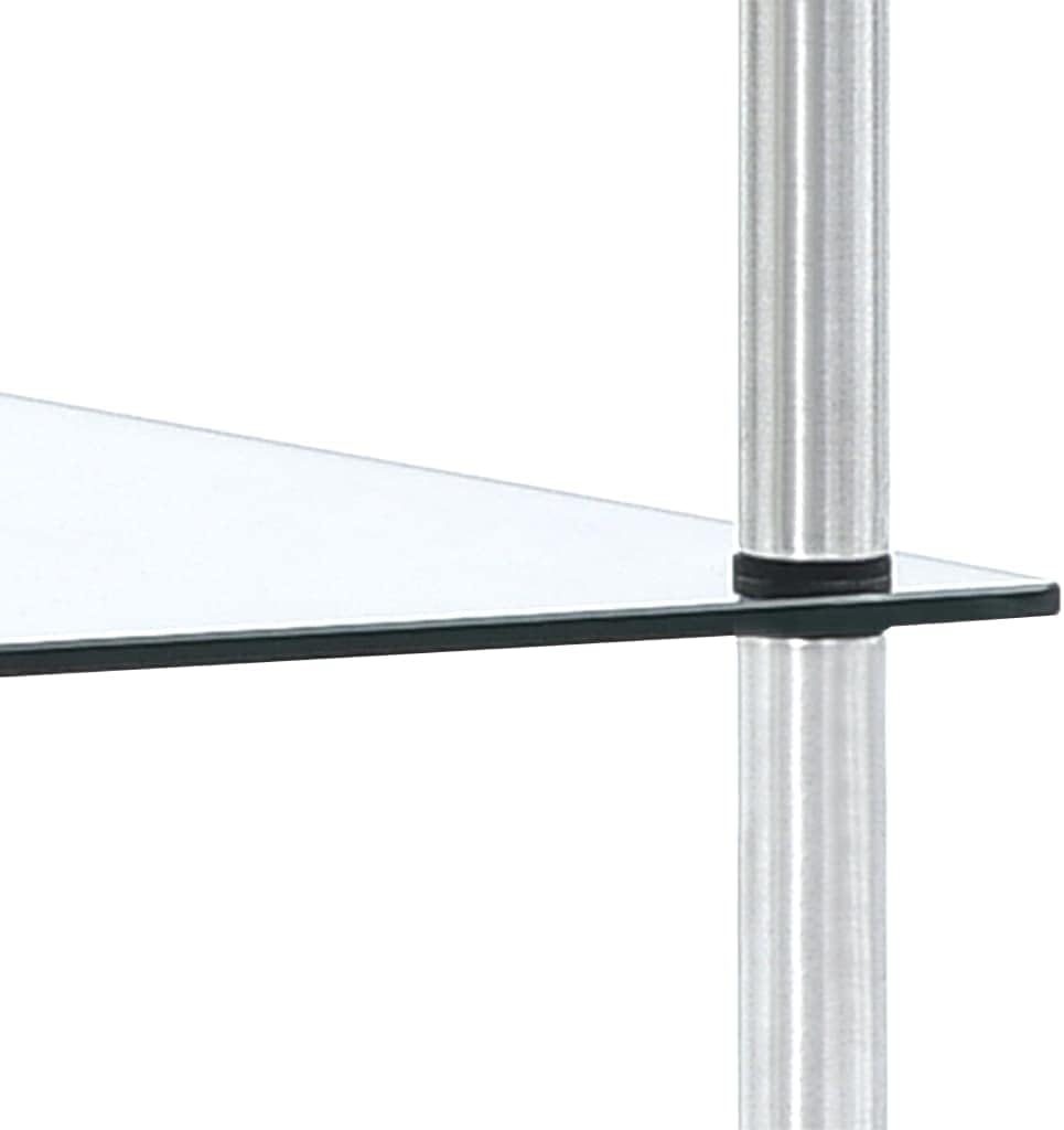 ZQQLVOO Regal mit 3 Ablagen Transparent, Bücherregal, Organizer Bücherschrank, Bookshelf, Würfelrega
